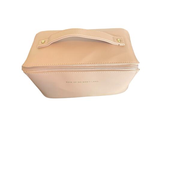 EACMY Travel Makeup Cosmetic Toiletries Waterproof Portable Pouch Open Flat Pink - Picture 11 of 14